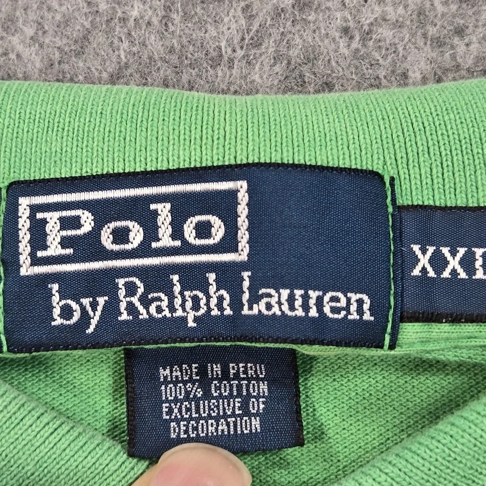 Polo By Ralph Lauren Polo Shirt Mens 2XL Green Golf Logo Casual Short Sleeve